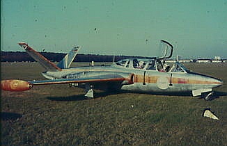 Fouga Magister am Flugplatz Karlsruhe-Forchheim